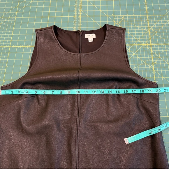 J Crew Factory Sleeveless Faux Leather Dress - Picture 10 of 12